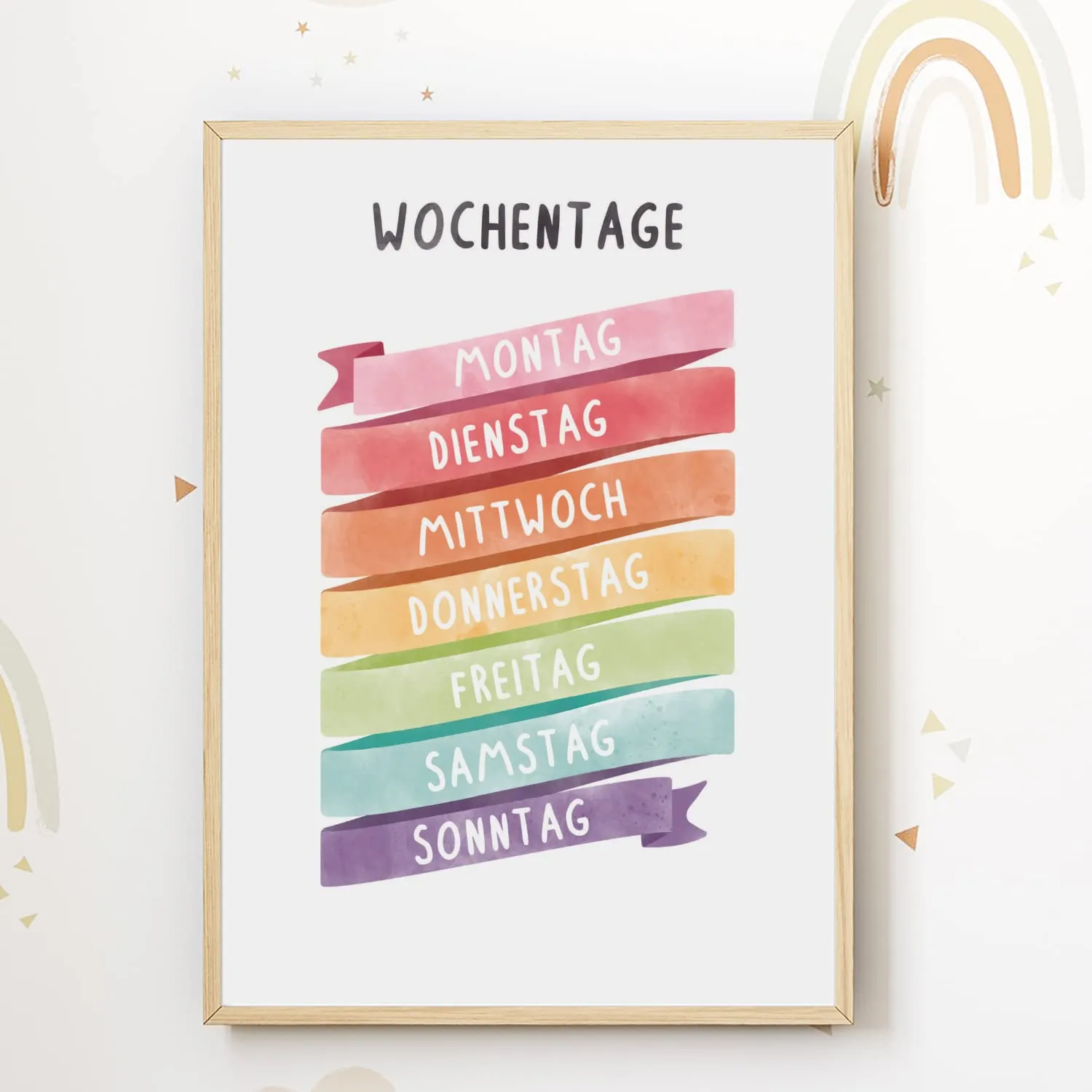 MeinBaby123 Lernposter 8er Set A4 & A5 Alphabet ABC Zahlen