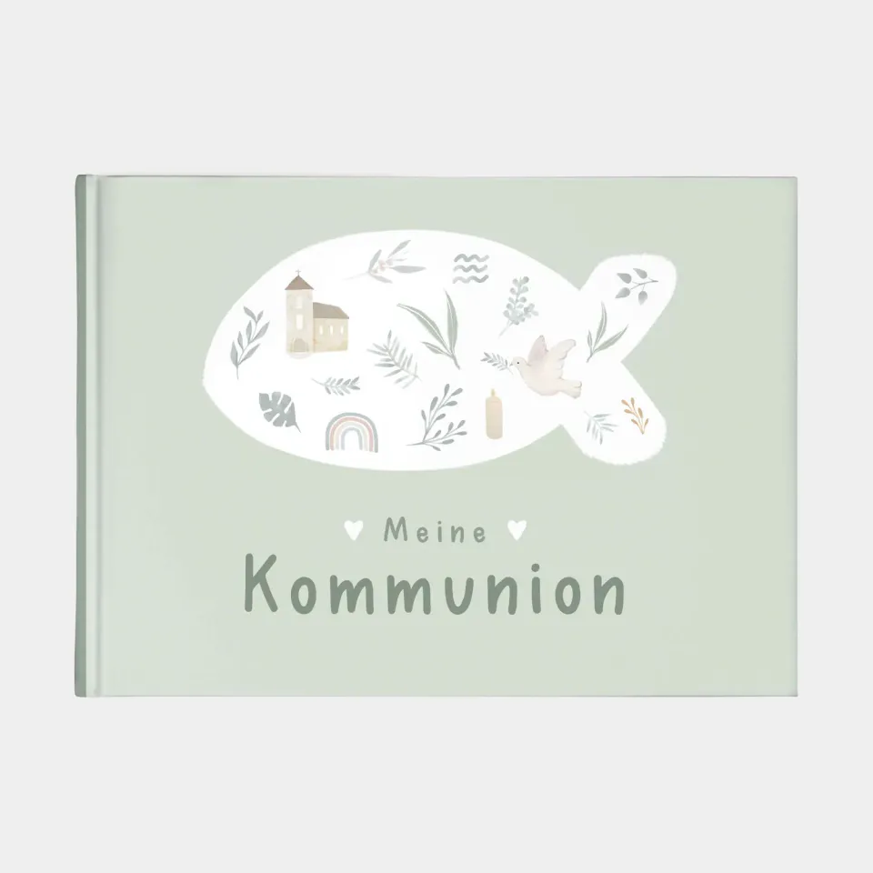 MINTKIND Meine Kommunion Erinnerungsbuch Fotos Wünsche