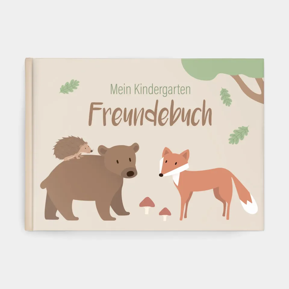 MINTKIND Kindergarten Freundebuch Waldtiere Bär DIN A5