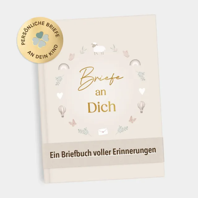 MINTKIND Briefe an Dich Briefbuch Beige gebunden 40 Briefe