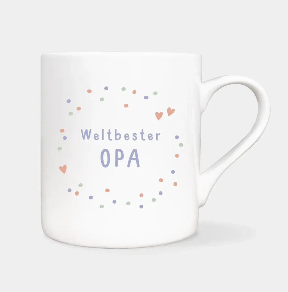 MINTKIND Konfetti Weltbester Opa Tasse 330 ml Porzellan