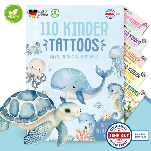 MeinBaby123 Unterwasserwelt Kinder-Tattoos 110er hautfreundlich