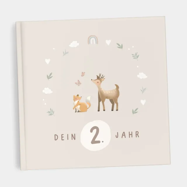MINTKIND Babytagebuch Dein zweites Lebensjahr Beige