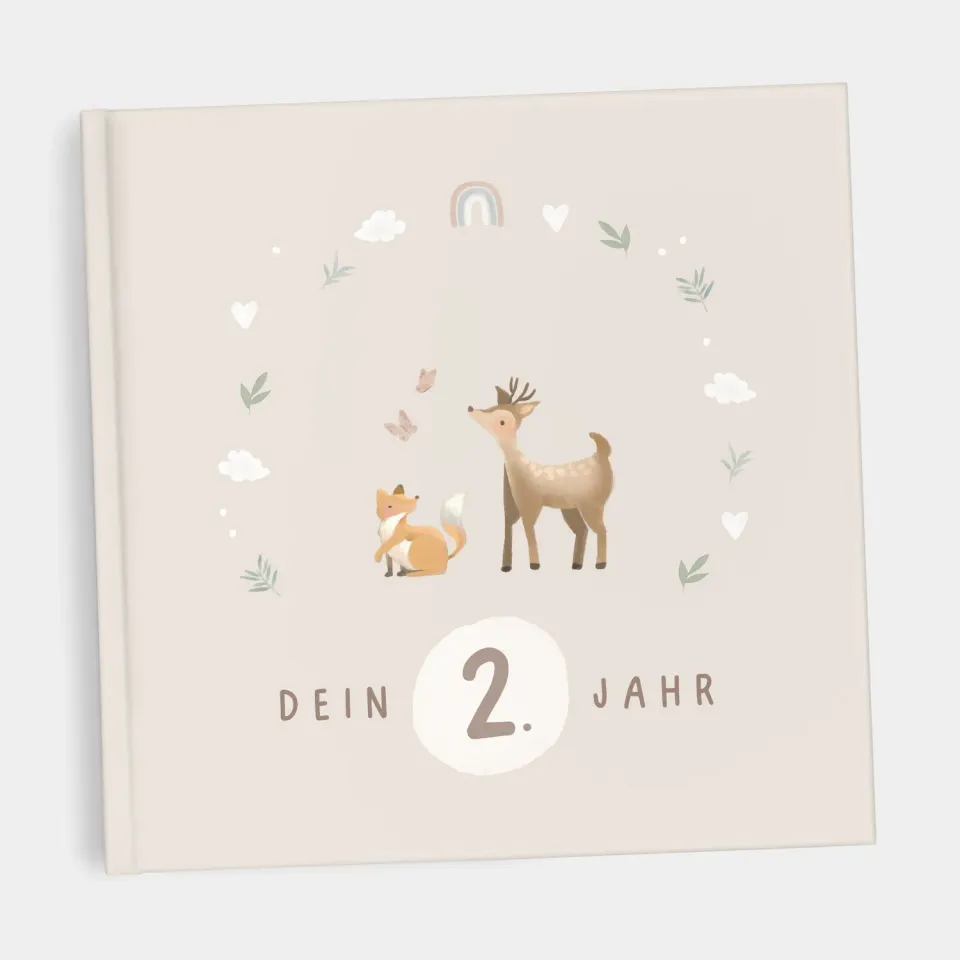 MINTKIND Babytagebuch Dein zweites Lebensjahr Beige