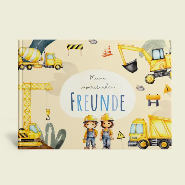 MeinBaby123 Freundebuch Bagger Hardcover 26 Freunde