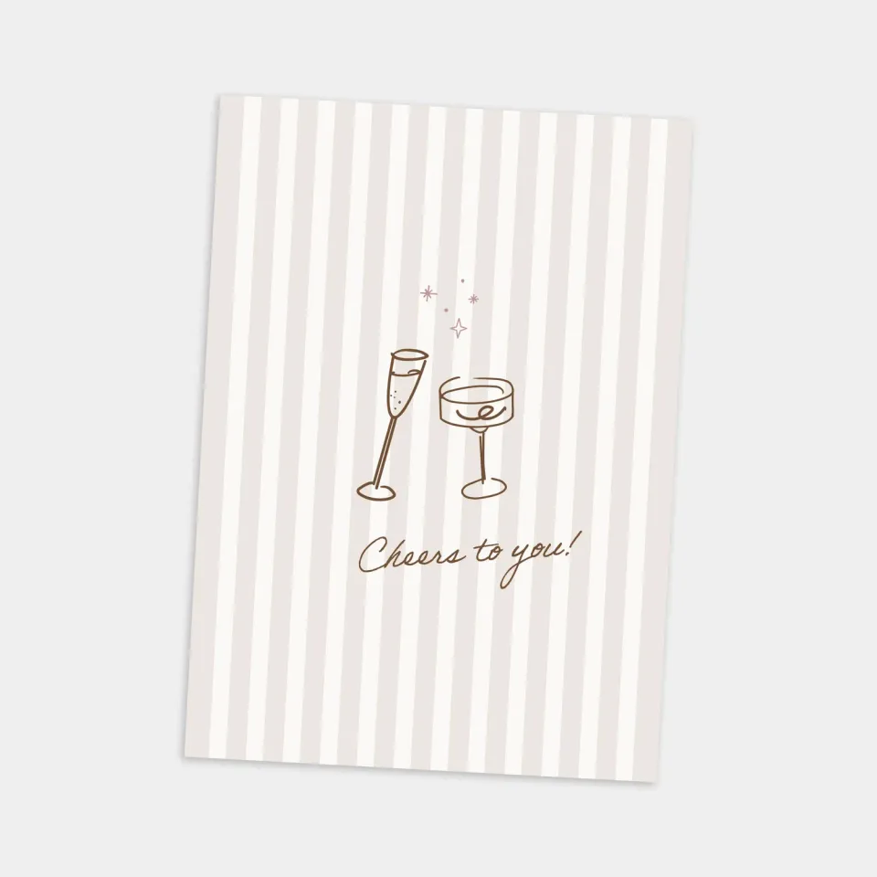 MINTKIND Cheers to you Postkarte Spruch DIN A6 400g
