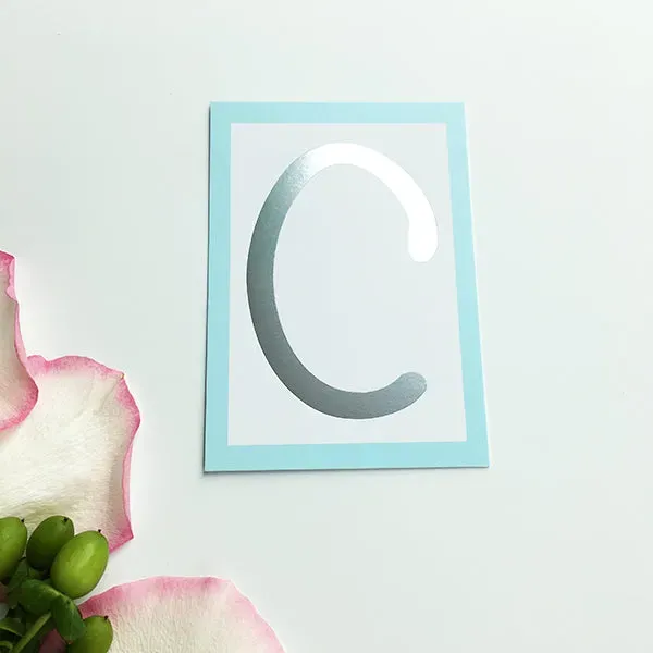 MINTKIND Mini-Kärtchen C Silber Pastell DIN A7