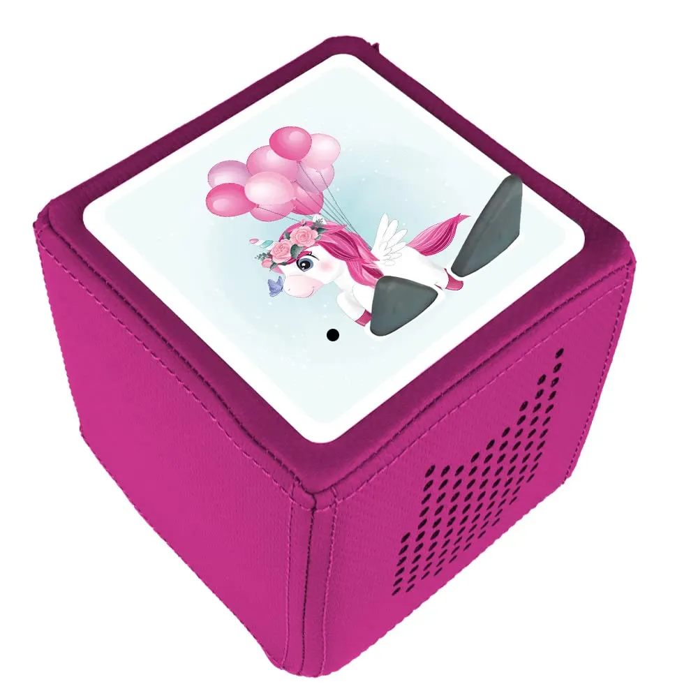 MeinBaby123 Toniebox Schutzfolie Sticker Einhorn Luftballons