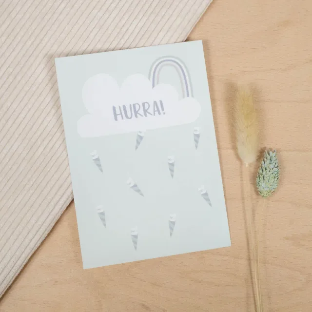 MINTKIND Postkarte Hurra Mint DIN A6 300g