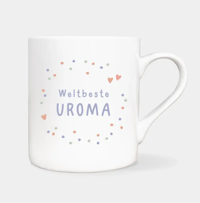 MINTKIND Tasse Weltbeste Uroma Konfetti 330 ml