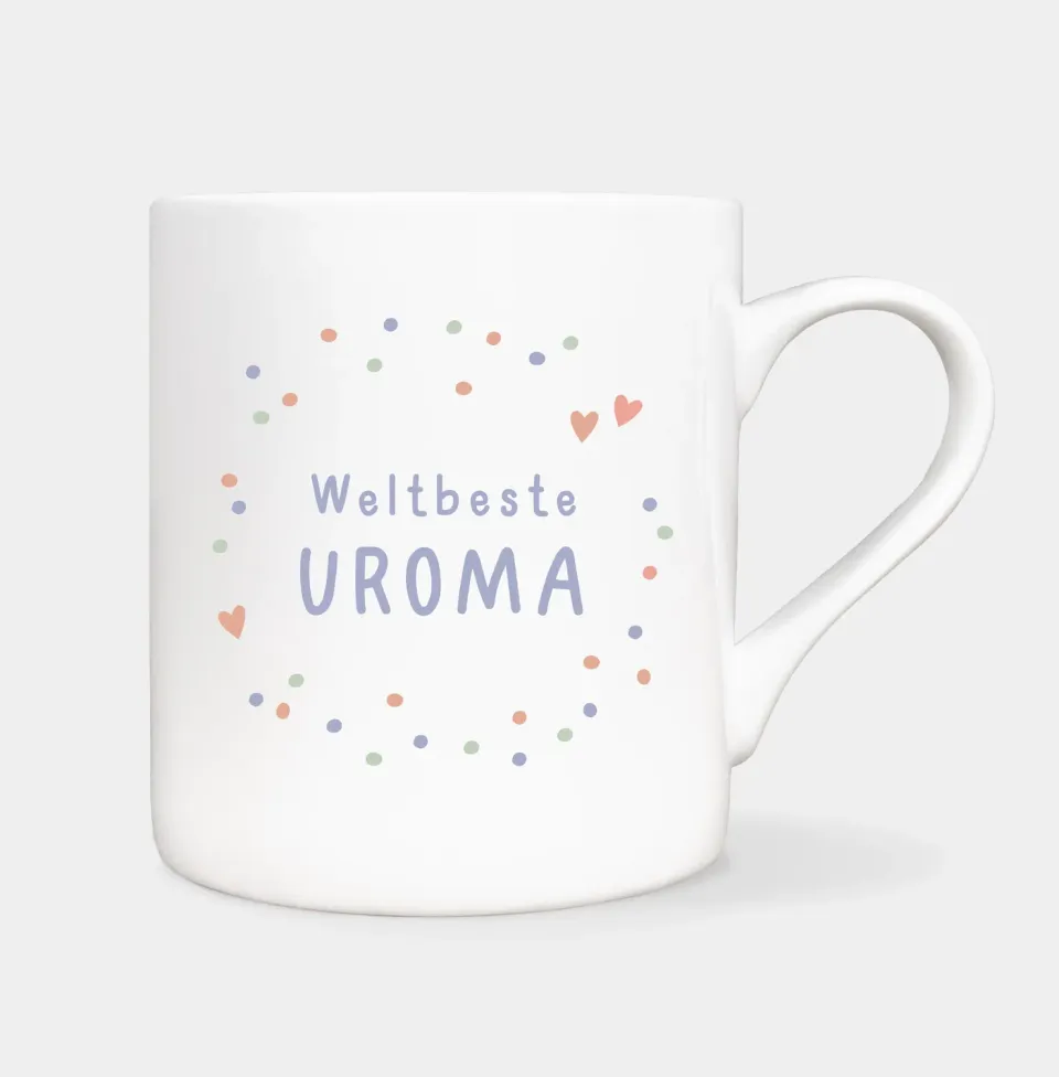 MINTKIND Tasse Weltbeste Uroma Konfetti 330 ml