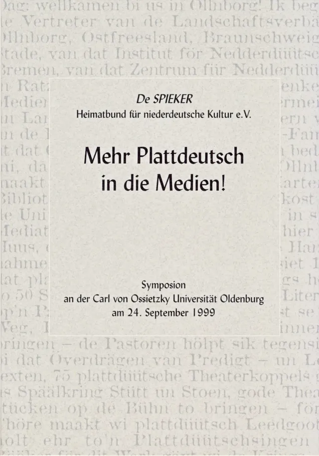 Isensee Verlag Mehr Plattdeutsch in den Medien Buch Sachbuch
