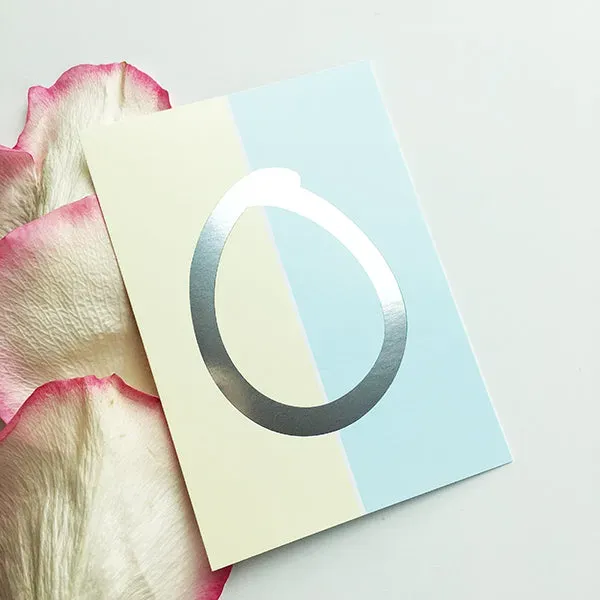 MINTKIND Mini-Kärtchen 0 Minikarte Silber Pastell A7