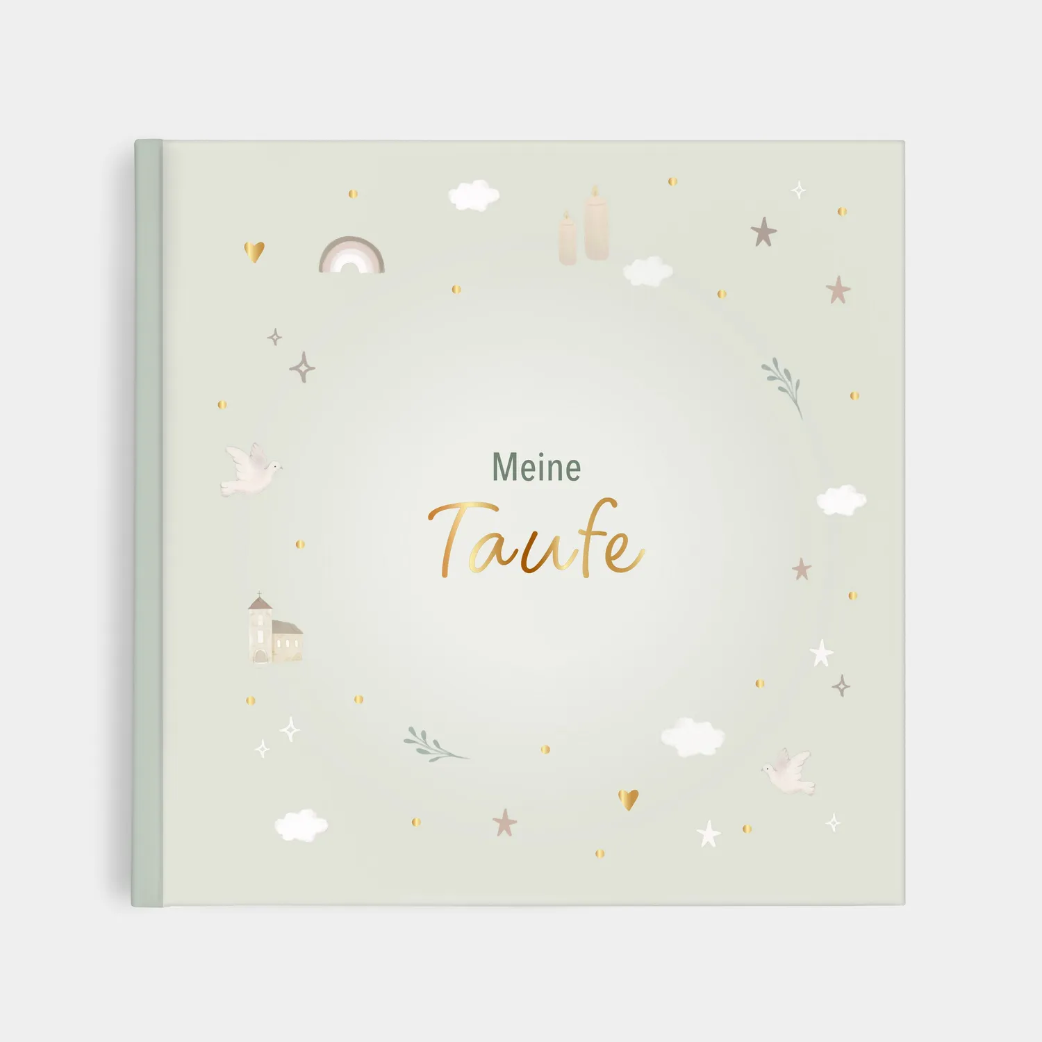 MINTKIND Meine Taufe Erinnerungsbuch Hardcover Goldfolie