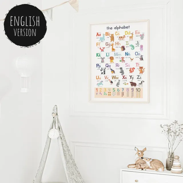 MeinBaby123 ABC englisch Lernposter Tiere A2 300g