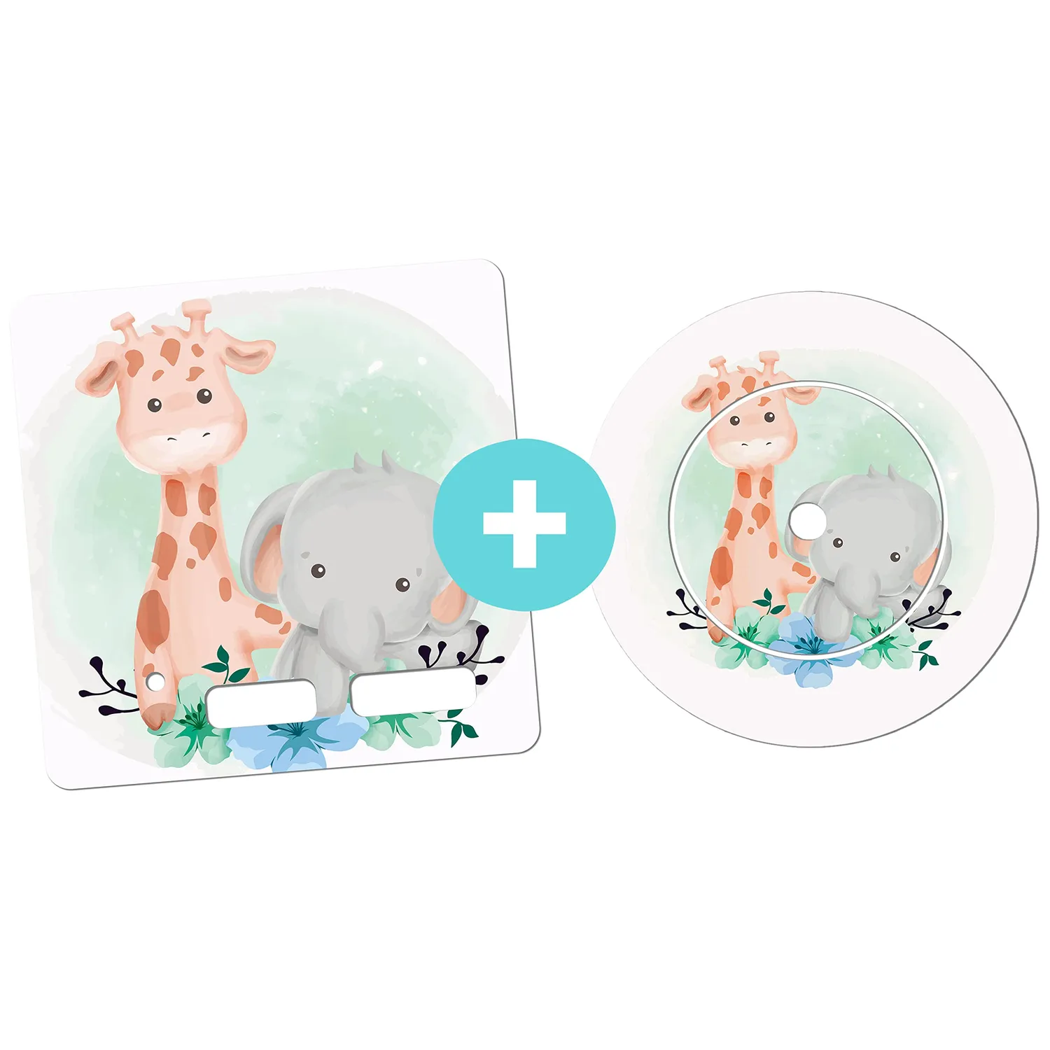MeinBaby123 Toniebox Giraffe Elefant Schutzfolie Bundle 2-teilig
