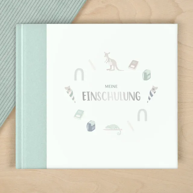 MINTKIND Meine Einschulung Gästebuch Beige Schulanfang