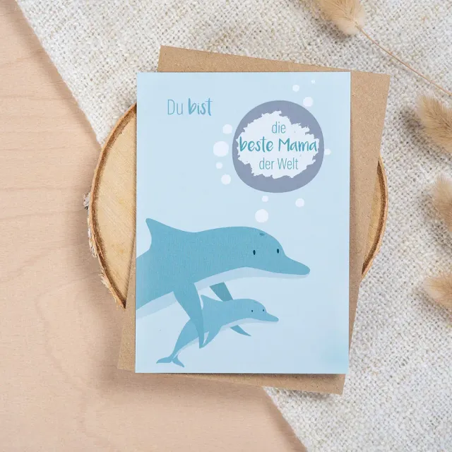 MINTKIND Rubbelkarte beste Mama Karte A6 mit Umschlag