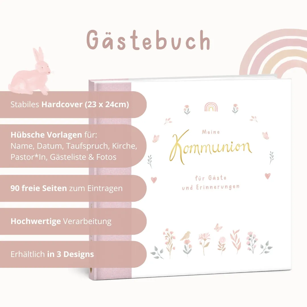 MINTKIND Meine Kommunion Gästebuch 72 Seiten Erinnerung