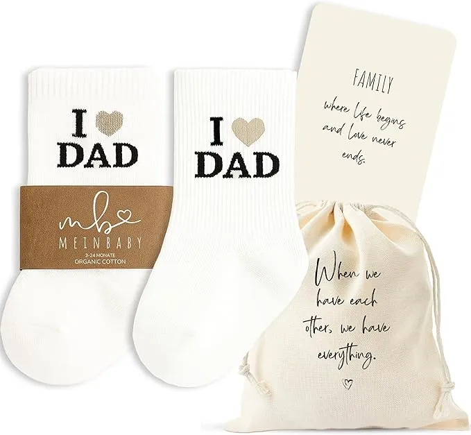 MeinBaby123 Babysocken Set I love Mom Baumwolle Karte