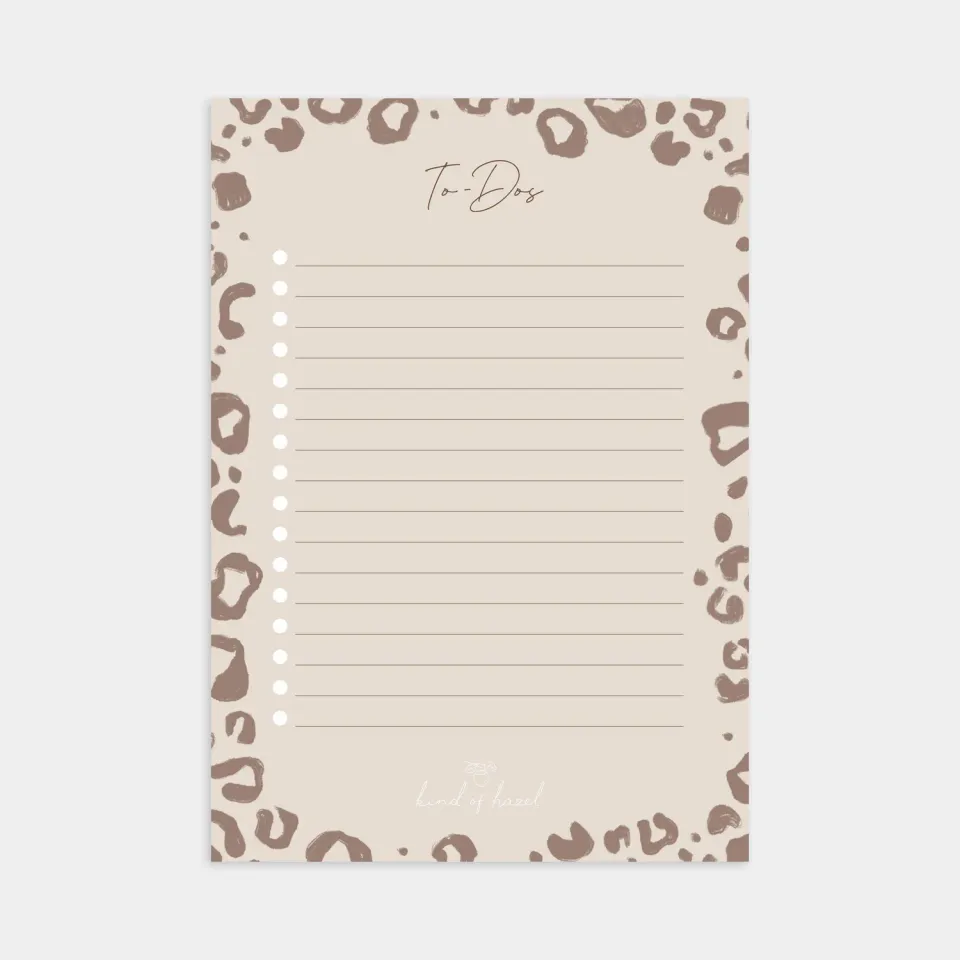 MINTKIND kind of hazel A5 To-do-Block 50 Blatt liniert