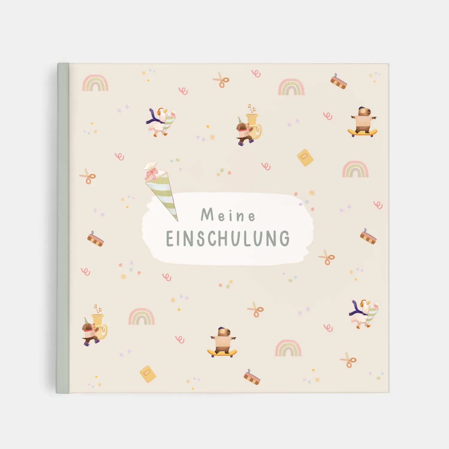 MINTKIND Meine Einschulung Gästebuch Beige Schulanfang