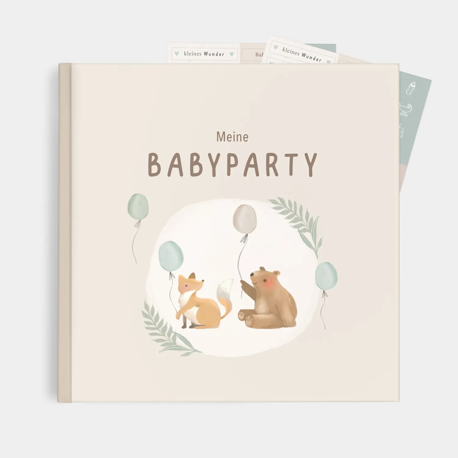 MINTKIND Babyparty Gästebuch Ratespiel 20 Gäste