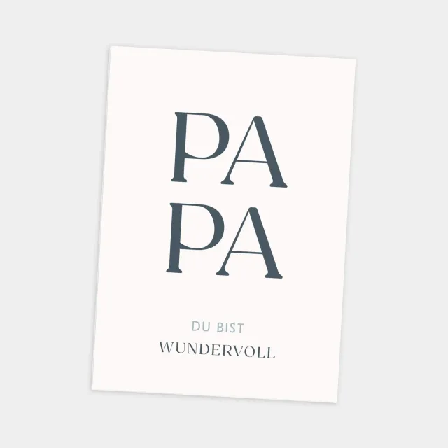 MINTKIND Papa du bist wundervoll Postkarte A6 400 g