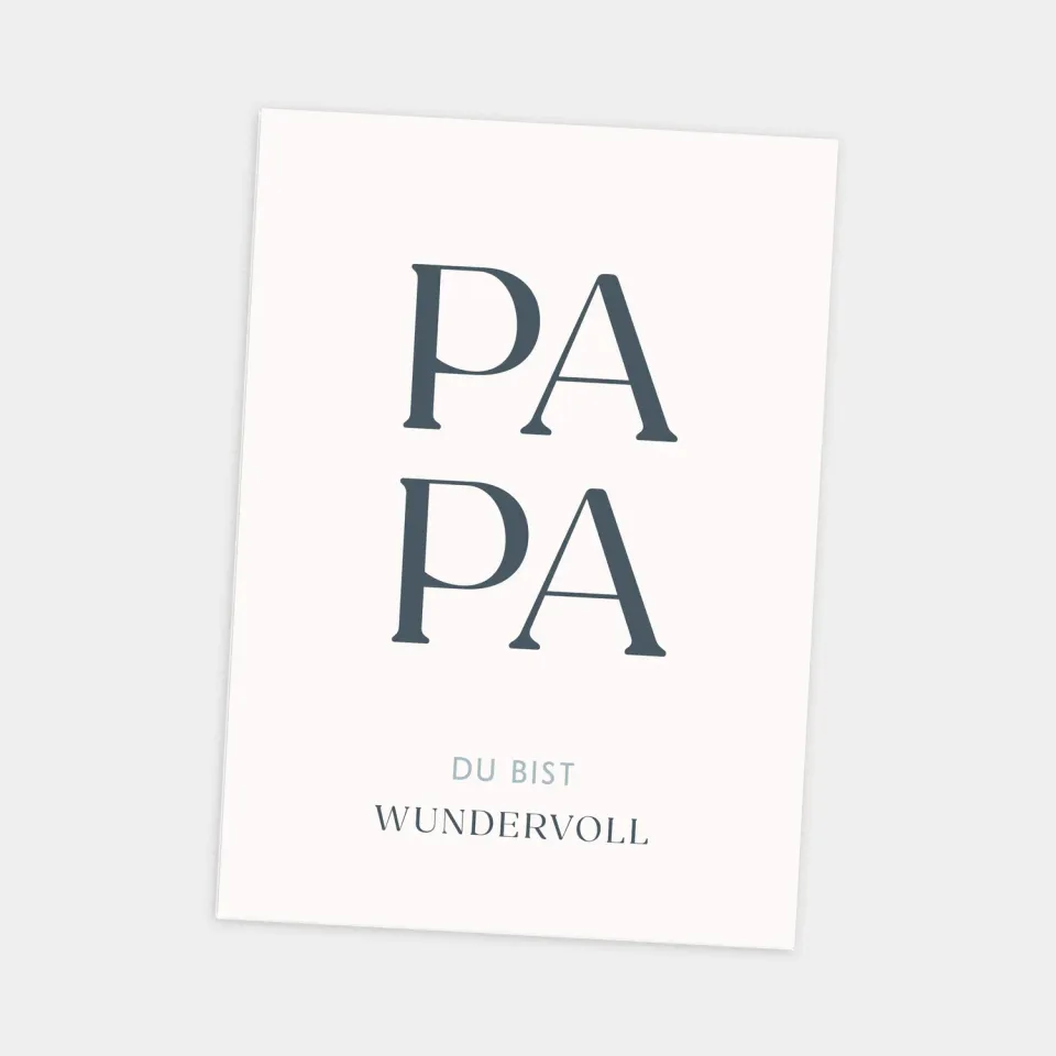 MINTKIND Papa du bist wundervoll Postkarte A6 400 g
