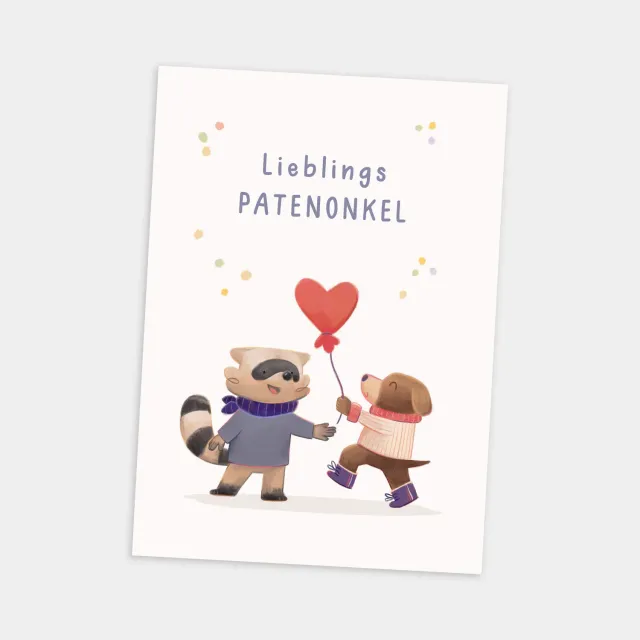 MINTKIND Lieblingspatenonkel Postkarte A6 400g