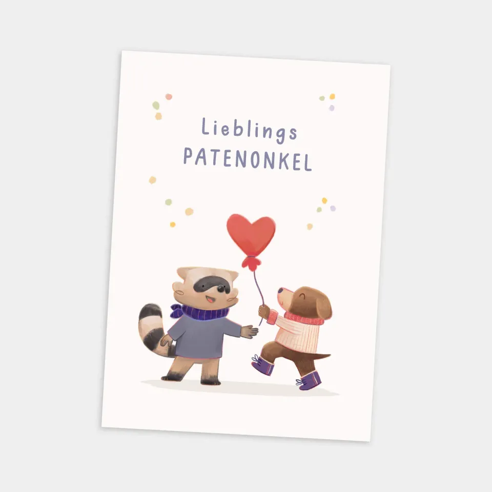MINTKIND Lieblingspatenonkel Postkarte A6 400g