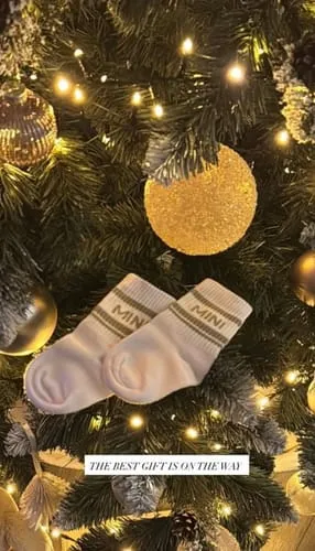 MeinBaby123 Komplett-Set Schwangerschaft Socken beige Tagebuch
