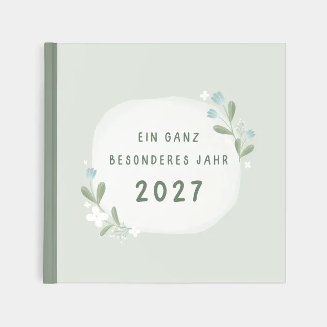 MINTKIND Jahrbuch 2027 Erinnerungsbuch Familienbuch gebunden