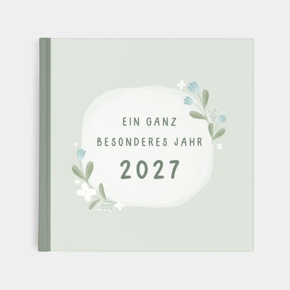 MINTKIND Jahrbuch 2027 Erinnerungsbuch Familienbuch gebunden