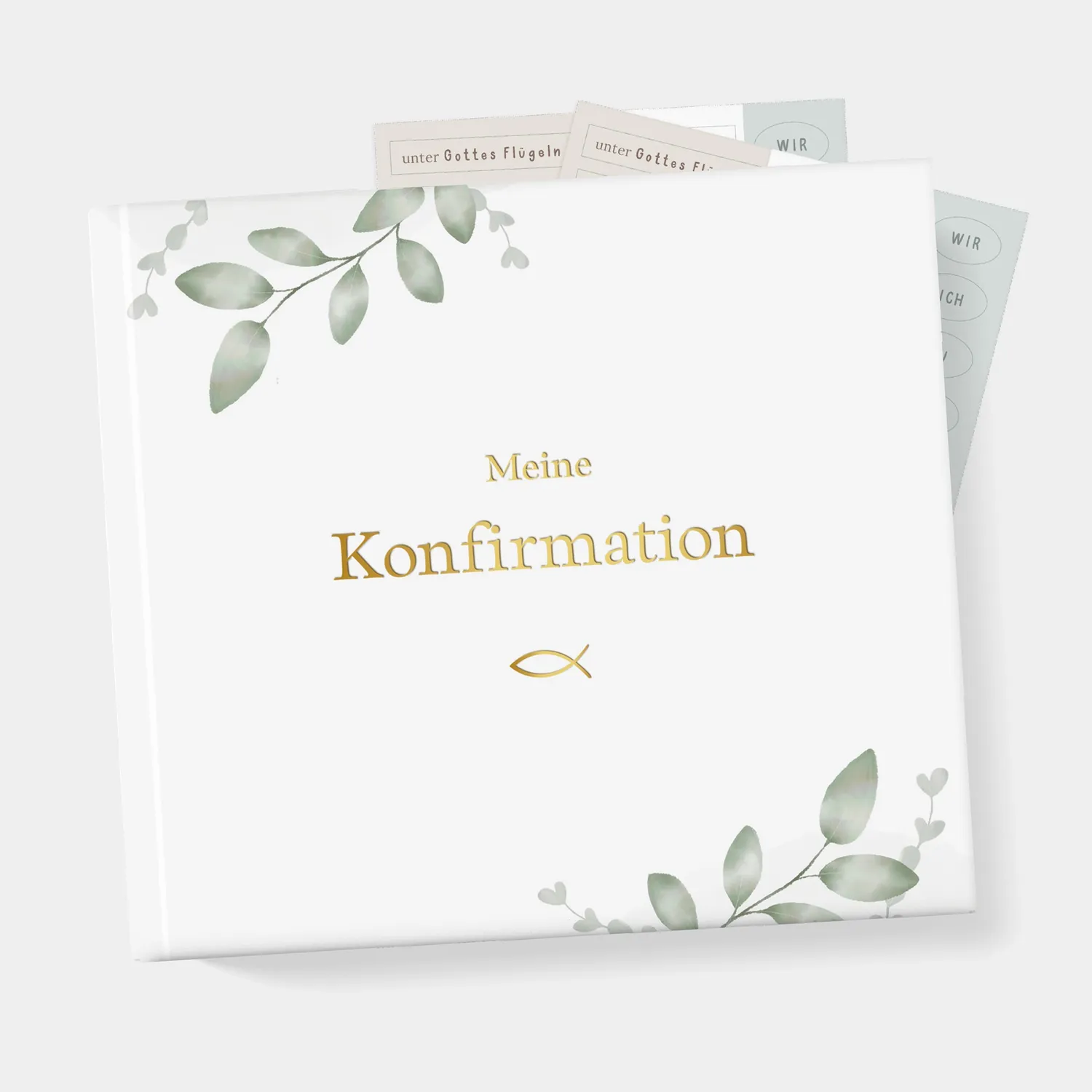 MINTKIND Meine Konfirmation Gästebuch Leinen Beige 72 Seiten