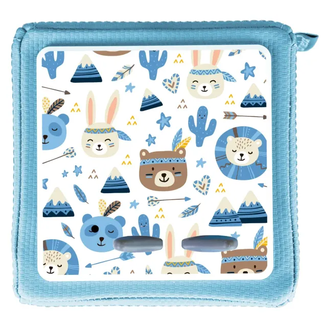 MeinBaby123 Boho Tiere Blau Toniebox Schutzfolie Kratzschutz