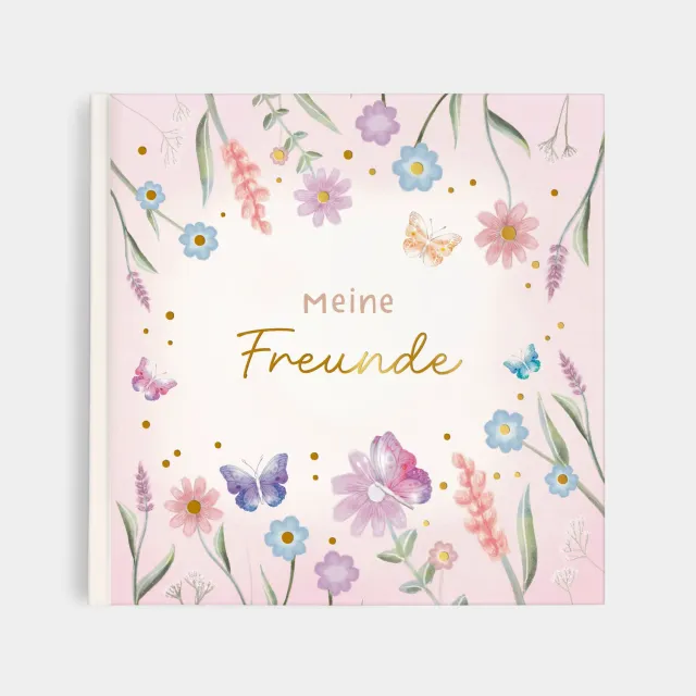 MINTKIND Freundebuch Schule Blumen 21x21 für 30 Freunde