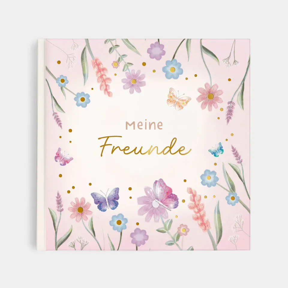 MINTKIND Freundebuch Schule Blumen 21x21 für 30 Freunde