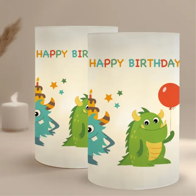 MeinBaby123 Monster Windlicht Tischdeko 10 Stück
