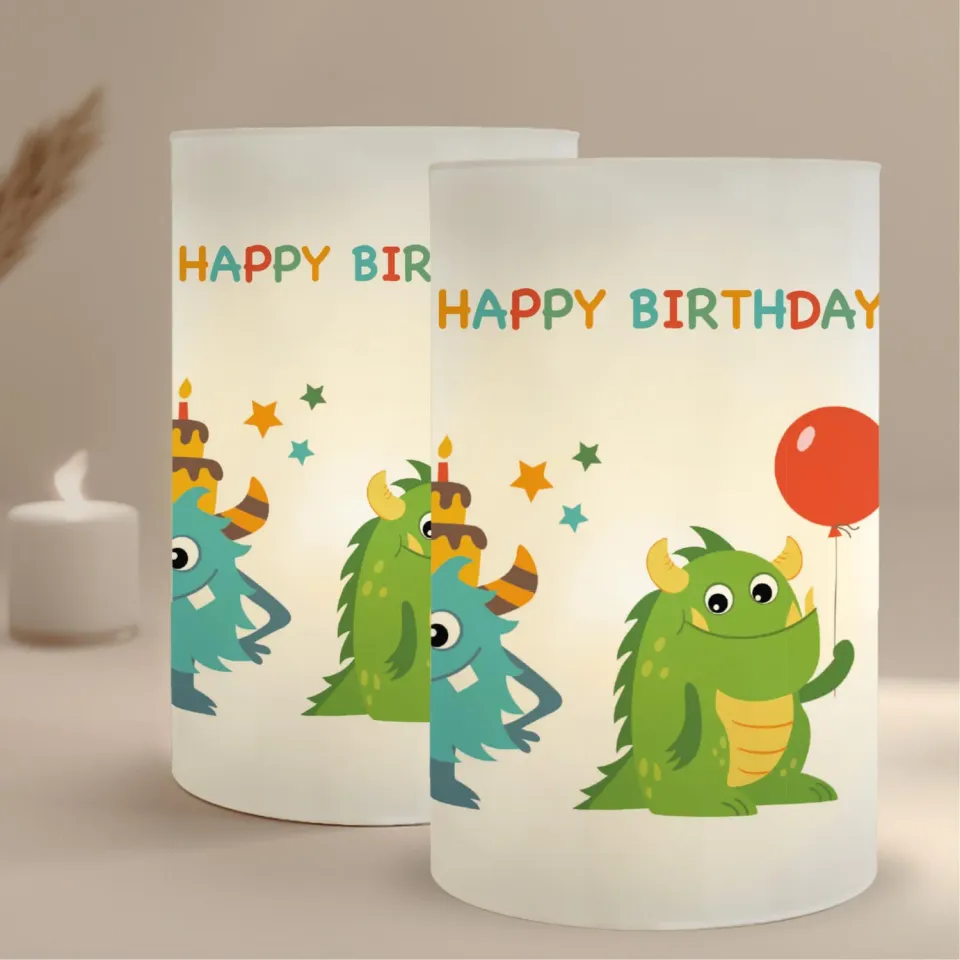 MeinBaby123 Monster Windlicht Tischdeko 10 Stück
