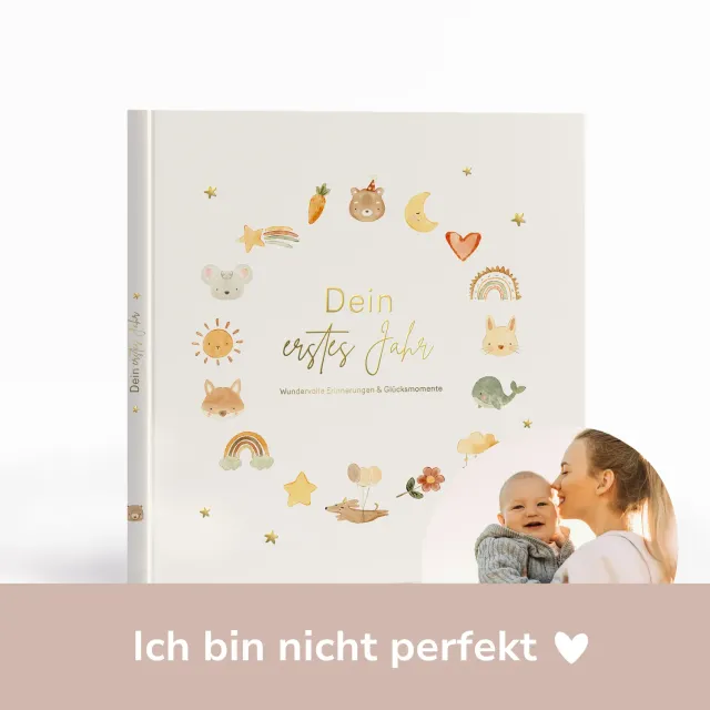 MeinBaby123 Babyalbum Dein erstes Jahr beige 2. Wahl