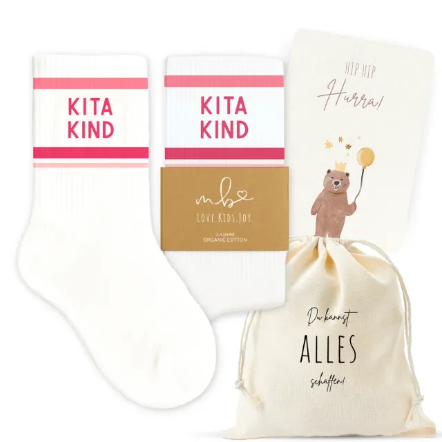 MeinBaby123 Kitakind Socken Pink Kindersocken 2-4 Jahre