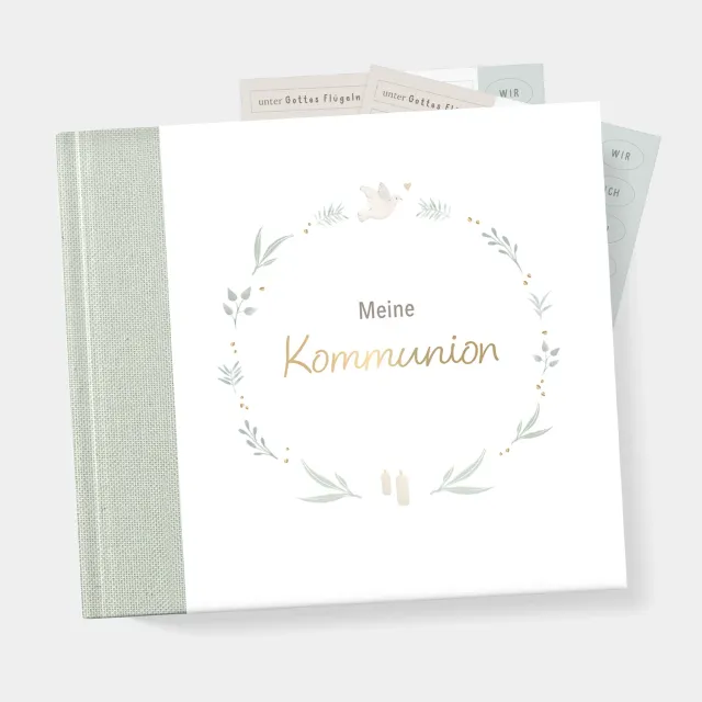 MINTKIND Meine Kommunion Gästebuch 72 Seiten Erinnerung