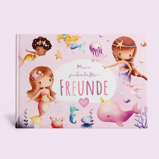 MeinBaby123 Meerjungfrauen Freundebuch Kinder Hardcover 76S