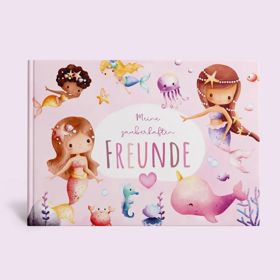 MeinBaby123 Meerjungfrauen Freundebuch Kinder Hardcover 76S