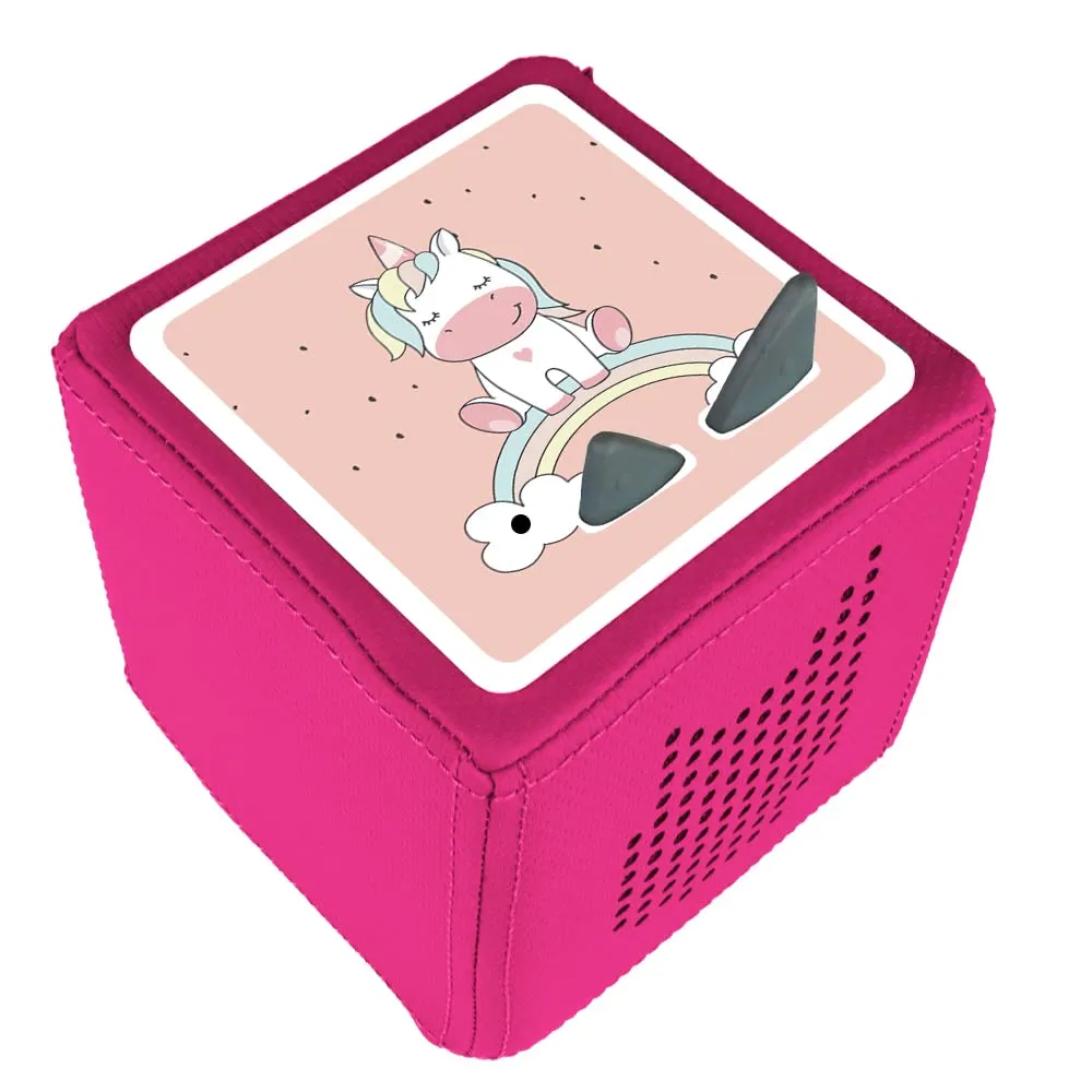 MeinBaby123 Einhorn Toniebox Sticker Schutzfolie Regenbogen