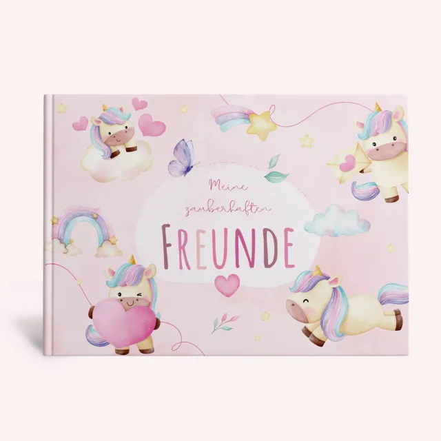 MeinBaby123 Freundebuch Kinder Einhörner Hardcover 26