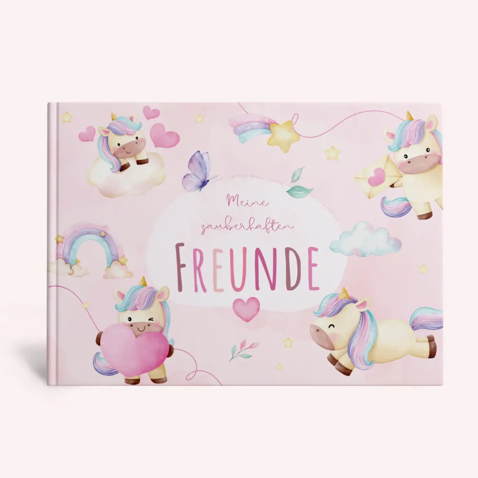 MeinBaby123 Freundebuch Kinder Einhörner Hardcover 26