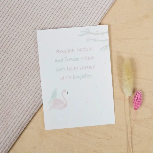 MINTKIND Spruch Rosa Postkarte DIN A6 Kinderzimmer