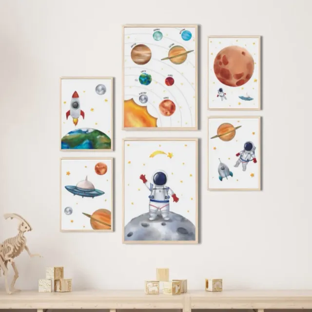 MeinBaby123 Astronaut Poster 6er Set A4/A5 matt